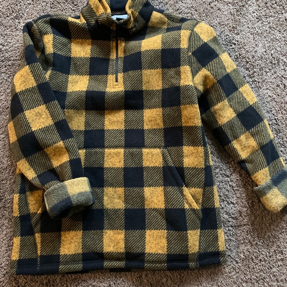 Plaid Fleece Quarterzip - Picture 1 of 1